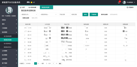 微信账单结算